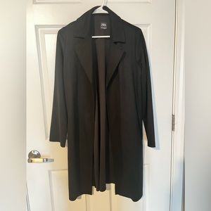 Zara faux suede twill coat